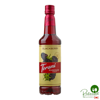 Torani Puremade Blackberry Flavoring Syrup 750 mL Plastic Bottle - 4/Case