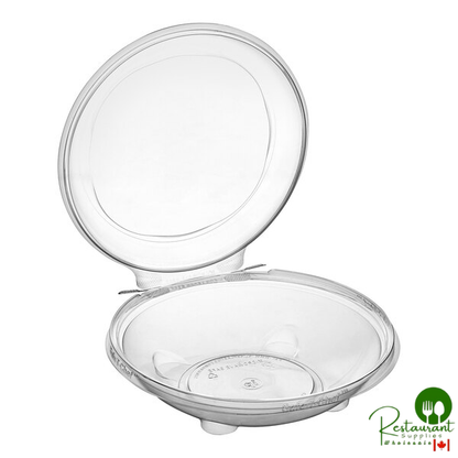 Inline Plastics Safe-T-Chef 20 oz. Tamper-Resistant, Tamper-Evident Round Hinged Container with Dome Lid - 240/Case