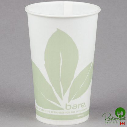 Bare by Solo RW16BB-JD110 Eco-Forward 16 oz. Wax Treated Printed Paper Cold Cup - 1,000/Case