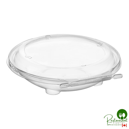 Inline Plastics Safe-T-Chef 20 oz. Tamper-Resistant, Tamper-Evident Vented Round Hinged Container with Dome Lid - 240/Case