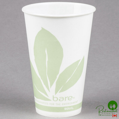 Bare by Solo R12BB-JD110 Eco-Forward 12 oz. Wax Treated Printed Paper Cold Cup - 2,000/Case