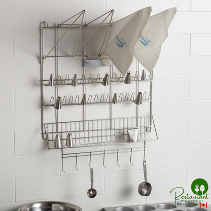 Ateco 2999 Stainless Steel Pastry Bag and Tip Drying Rack - 23" x 19 1/2"