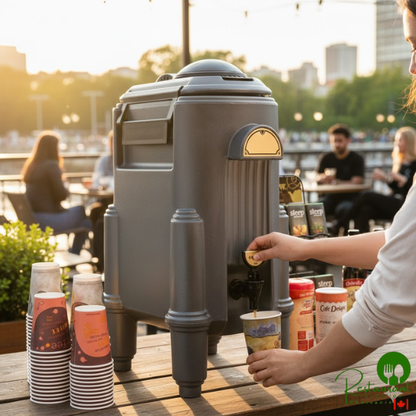 Cambro CSR5191 Camserver® 5 Gallon Granite Gray Insulated Beverage Dispenser