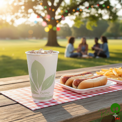 Bare by Solo R12BB-JD110 Eco-Forward 12 oz. Wax Treated Printed Paper Cold Cup - 2,000/Case