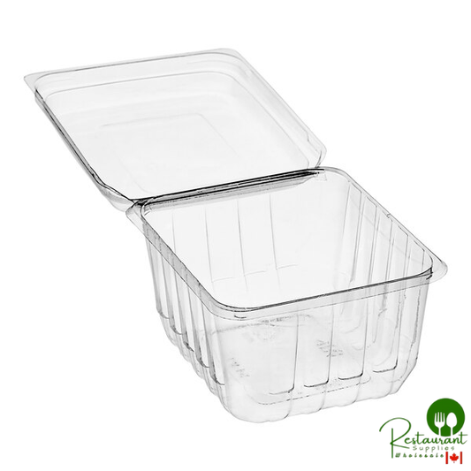 D&W Fine Pack 1 Pint Clear Plastic Clamshell Produce / Berry Container - 400/Case