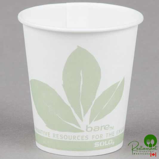 Bare by Solo 44BB-JD110 Eco-Forward 3 oz. Wax Treated Printed Paper Cold Cup - 5,000/Case