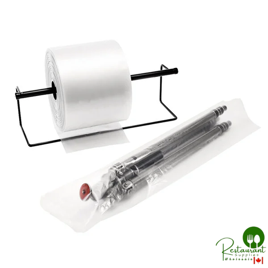 8" x 1500' 4 Mil Clear Polyethylene Layflat Tubing on a Roll by prime