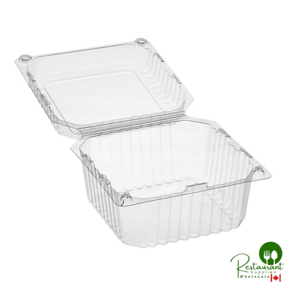 D&W Fine Pack 1 Qt. Clear Vented Rim Clamshell Produce / Berry Container - 250/Case