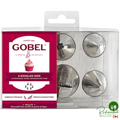 Gobel 6-Piece Stainless Steel Icing Tip Set 888002