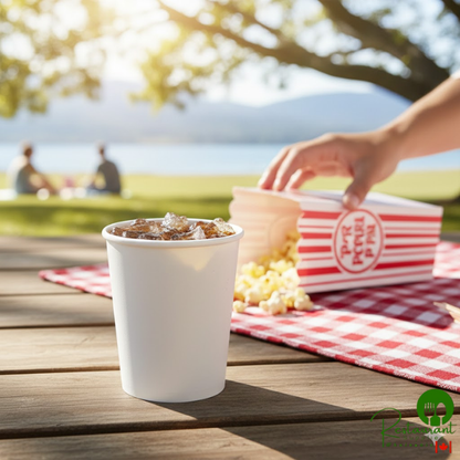 7 oz. White Poly Paper Cold Cup By Prime- 2,000/Case