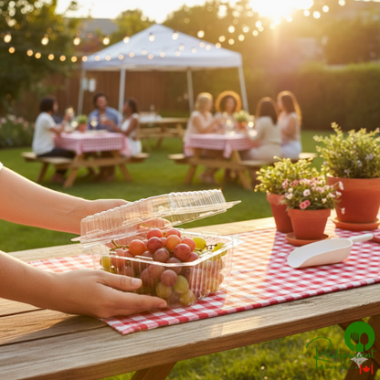 D&W Fine Pack 1 Qt. Clear Vented Rim Clamshell Produce / Berry Container - 250/Case