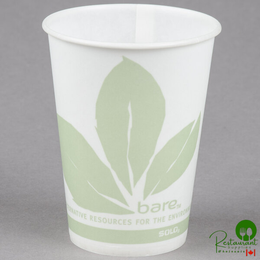 Bare by Solo R9BB-JD110 Eco-Forward 9 oz. Printed Wax Treated Paper Cold Cup - 2,000/Case