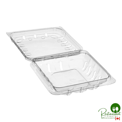 D&W Fine Pack 6 fl. oz. Clear Vented Slot Clamshell Produce / Berry Container - 600/Case
