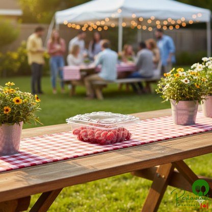 D&W Fine Pack 6 fl. oz. Clear Vented Slot Clamshell Produce / Berry Container - 600/Case