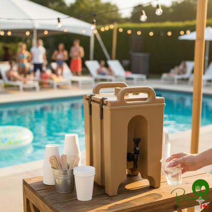 Cambro 100LCD157 Camtainer® 1.5 Gallon Coffee Beige Insulated Beverage Dispenser