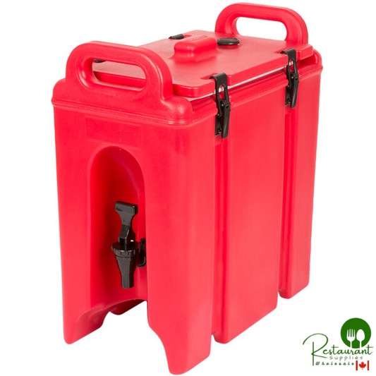 Cambro 250LCD158 Camtainer® 2.5 Gallon Hot Red Insulated Beverage Dispenser