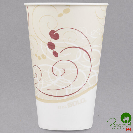 Solo R12N-J8000 Symphony 12 oz. Wax Treated Paper Cold Cup - 2,000/Case