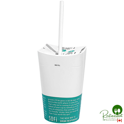 SOFi All-in-One Paper Cold Cup and Lid 12 oz. - 1,000/Case