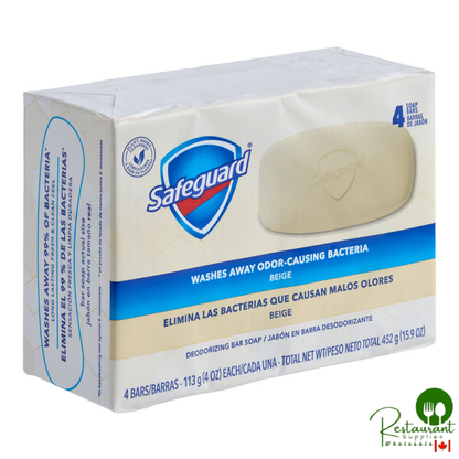 Safeguard 08833 4 oz. Beige Bar Soap 4 Count - 12/Case