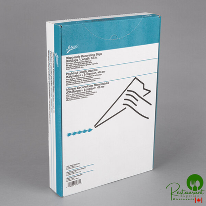 Ateco 4675 18" Soft Heavy Duty Clear Disposable Pastry Bag - 200/Box