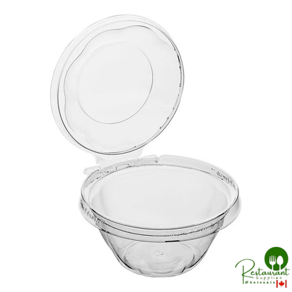 Inline Plastics Safe-T-Fresh 16 oz. Tamper-Resistant, Tamper-Evident Bowl with Hinged Dome Lid - 240/Case