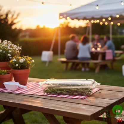 D&W Fine Pack 3 oz. Clear PET Plastic Clamshell Herb Pack with Hang Tab - 500/Case