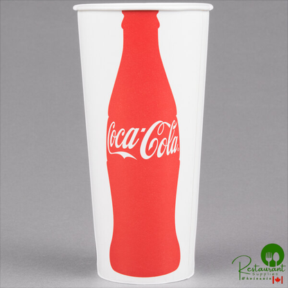 Solo RP4TCB-K1038 Coke® 22-24 oz. Poly Paper Cold Cup - 1,000/Case