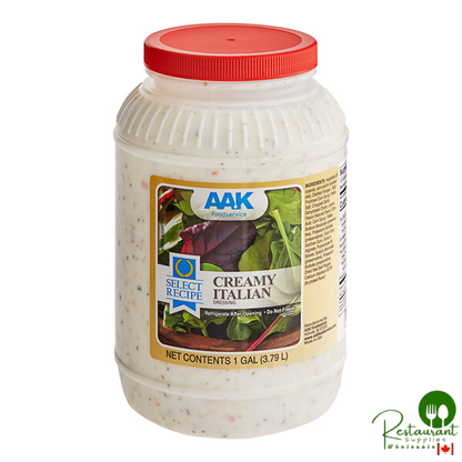 AAK Select Recipe 1 Gallon Creamy Italian Dressing - 4/Case