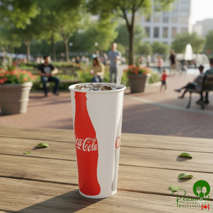Solo RP4TCB-K1038 Coke® 22-24 oz. Poly Paper Cold Cup - 1,000/Case