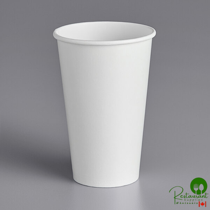 16 oz. White Poly Paper Cold Cup By Prime - 1,000/Case