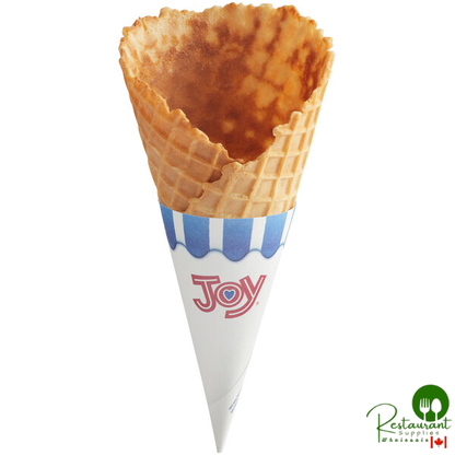 JOY Large Wide Mouth Jacketed Waffle Cone - 198/Case