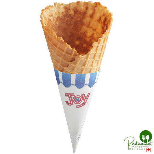 JOY Large Wide Mouth Jacketed Waffle Cone - 198/Case
