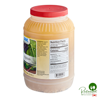 AAK Select Recipe Traditional Italian Dressing - (4) 1 Gallon Containers - 4/Case