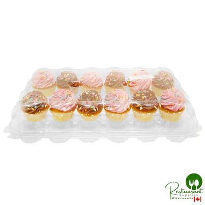 Inno-Pak 24 Compartment Clear High Dome Cupcake Container - 50/Case