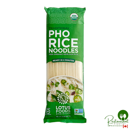 Lotus Foods Organic Traditional Pho Rice Noodles 8 oz. - 8/Case