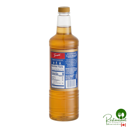 Torani Sugar-Free Classic Hazelnut Flavoring Syrup Plastic Bottle 1 Liter - 6/Case