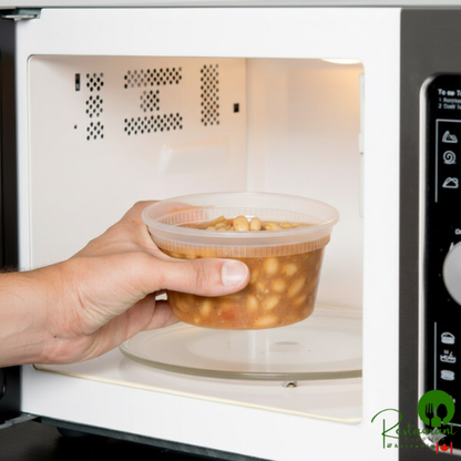 Pactiv/Newspring DELItainer 12 oz. Translucent Round Deli Container Combo Pack - 240/Case