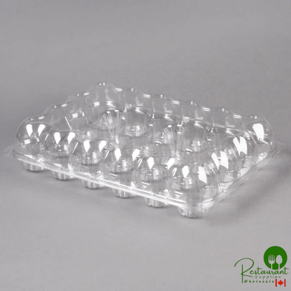 Inno-Pak 24 Compartment Clear High Dome Cupcake Container - 50/Case