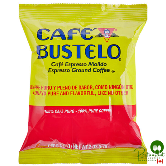 Cafe Bustelo Espresso Ground Coffee Packet 2 oz. - 30/Case