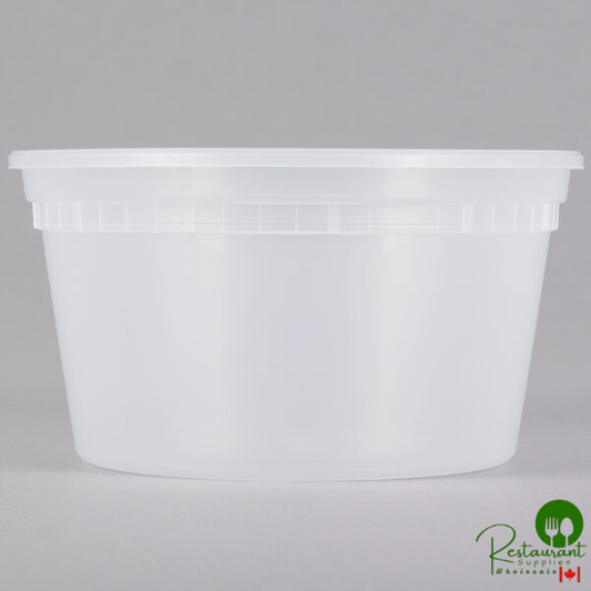 Pactiv/Newspring 12 oz. Translucent Round Deli Container - 480/Case