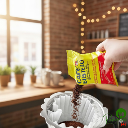 Cafe Bustelo Espresso Ground Coffee Packet 2 oz. - 30/Case