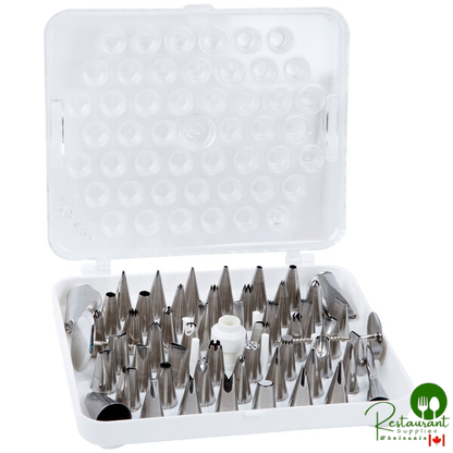 Ateco 783 55-Piece Stainless Steel Piping Tip Decorating Set
