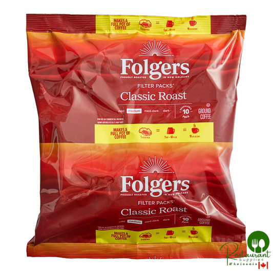 Folgers Classic Roast 10-Cup Coffee Filter Pack - 40/Case