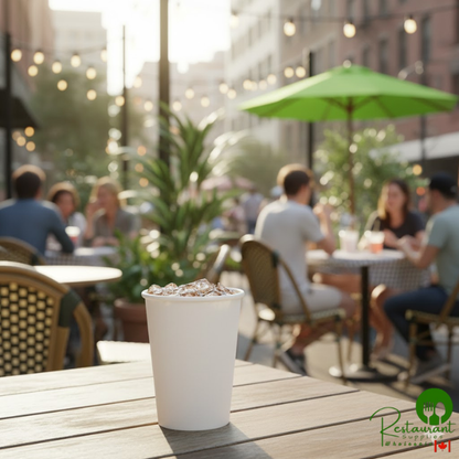 9 oz. White Poly Paper Cold Cup By Prime - 2,000/Case