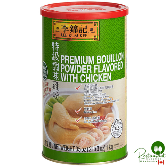Lee Kum Kee 2.2 lb. Premium Chicken Flavored Bouillon Powder - 12/Case