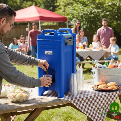 5 Gallon Blue Insulated Beverage Dispenser By Prime