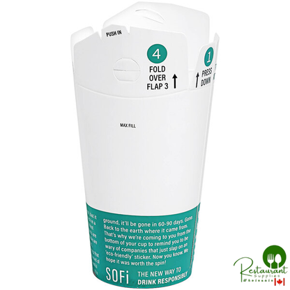 SOFi All-in-One Paper Cold Cup and Lid 20 oz. - 500/Case