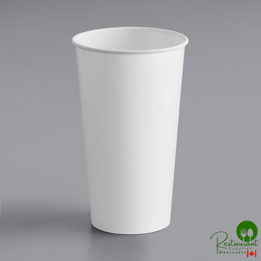 20 oz. White Poly Paper Cold Cup By Prime - 1,000/Case