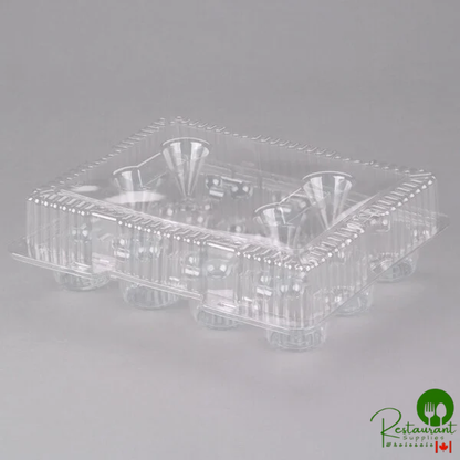 Polar Pak 9513-1 12 Compartment Clear Hinged PET Cupcake Take-Out Container - 76/Case