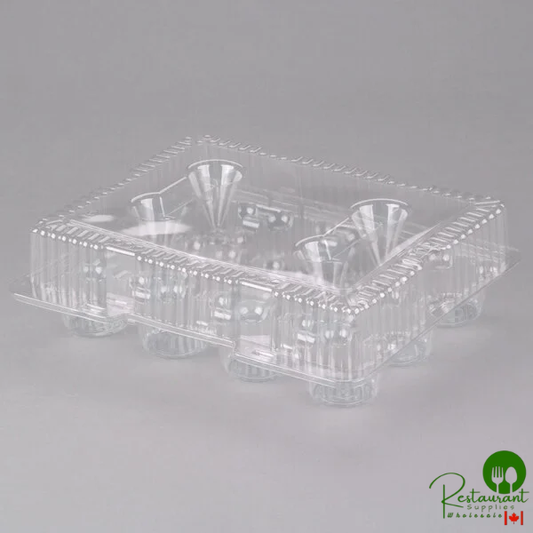 Polar Pak 9513-1 12 Compartment Clear Hinged PET Cupcake Take-Out Container - 76/Case